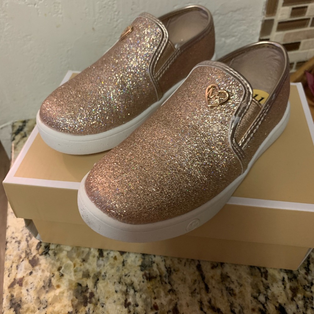 MK rose gold glitter sneakers - Toddler size 11